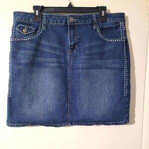 Denim mini skirt